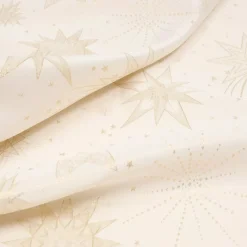 Tovaglia di Natale rettangolare (140 x 240 cm) Notte stellata Beige e dorato