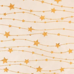 Tovaglia natalizia rettangolare (140 x 240 cm) Pioggia di stelle Avorio e oro