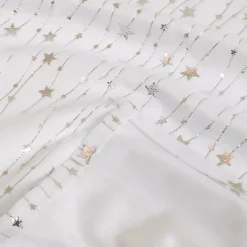 Tovaglia natalizia rettangolare (140 x 240 cm) Pioggia di stelle Bianca