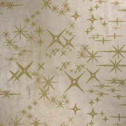 Tovaglia natalizia rettangolare (140 x 240 cm) Stelle Celesti Beige e dorato