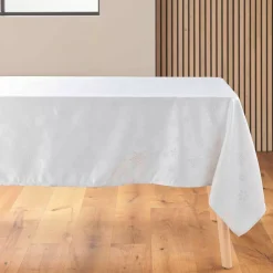 Tovaglia natalizia rettangolare (140 x 300 cm) Fiocco di neve Bianco