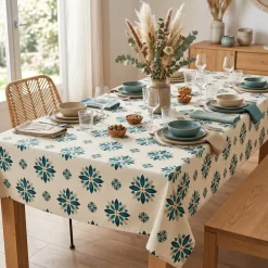 Tovaglia rettangolare cotone antimacchia (150 x 250 cm) Porto Multicolore