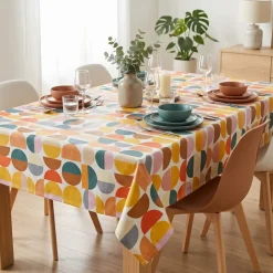 Tovaglia rettangolare cotone antimacchia (150 x 350 cm) Brooklyn Multicolore
