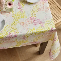Tovaglia rettangolare cotone antimacchia (150 x 250 cm) Margherite Multicolore
