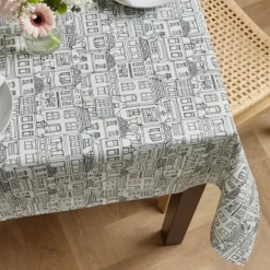 Tovaglia rettangolare cotone antimacchia (150 x 350 cm) Home Grigia