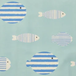Tovaglia rettangolare cotone antimacchia (150 x 250 cm) Fish Blu
