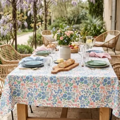 Tovaglia rettangolare cotone antimacchia (150 x 350 cm) Corolle Multicolore
