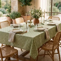 Tovaglia rettangolare cotone antimacchia (150 x 350 cm) Gloria Verde