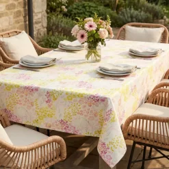 Tovaglia rettangolare cotone antimacchia (150 x 350 cm) Margherite Multicolore