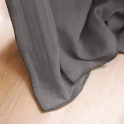 Tovaglia rettangolare garza di cotone (L250 cm) Gaïa Grigio granito