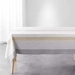 Tovaglia rettangolare in cotone tessuto (140 x 240 cm) Iliade Bianca