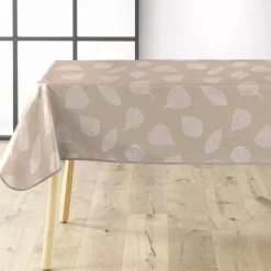 Tovaglia rettangolare in PVC rivestito (140 x 240 cm) Feuillys Bianca