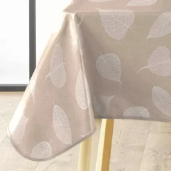 Tovaglia rettangolare in PVC rivestito (140 x 240 cm) Feuillys Bianca
