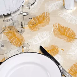Tovaglia rettangolare in PVC rivestito (140 x 240 cm) Sarina Giallo