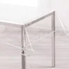 Tovaglia rettangolare in tela cerata trasparente (L240 cm) Garden Bianco