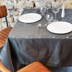 Tovaglia rettangolare (L240 cm) Facette Antracite