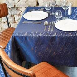 Tovaglia rettangolare (L300 cm) Facette Blu