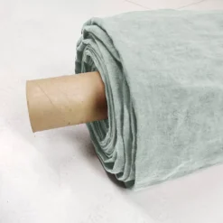 Tovaglia rettangolare lino lavato (L250 cm) Louise Verde eucalipto