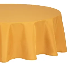 Tovaglia rotonda antimacchia (Ø180 cm) Mina Giallo ocra