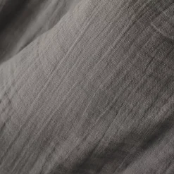 Tovaglia rotonda in garza di cotone (180 cm) Gaïa Grigio granito