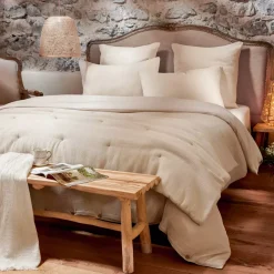 Trapunta cotone a nido d'ape (90 x 220 cm) Eva Beige