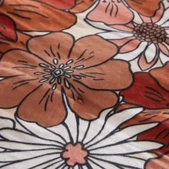 Trapunta in garza di cotone (90 x 200 cm) Gaïa azalea Terracotta