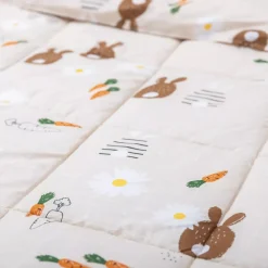 Trapunta stampata per bambini e una federa (140 x 200 cm) Pompon Marrone