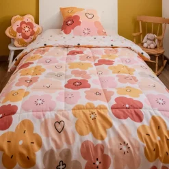 Trapunta stampata per bambini in cotone (140 x 200 cm) Barbotine Multicolore