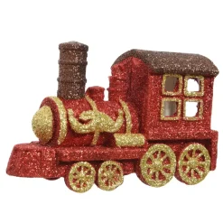 Trenino di Natale da appendere (7.5 cm) Rosso
