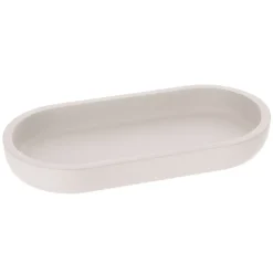 Vassoio ovale da bagno (19,5 cm) Japandi Tortora