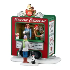Villaggio di Natale Lemax luminoso a pile Stand di cioccolata calda