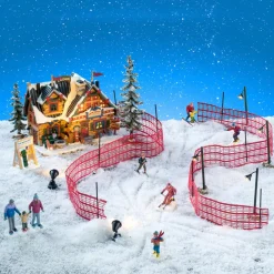 Villaggio di Natale Lemax luminoso Set completo Chalet post-sci