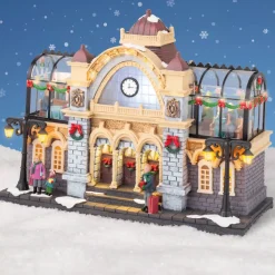 Villaggio di Natale luminoso e musicale Stazione ferroviaria