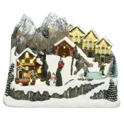 Villaggio di Natale luminoso e musicale Chalet in montagna