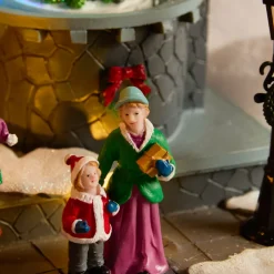 Villaggio di Natale luminoso, animato e musicale La fabbrica dei giocattoli