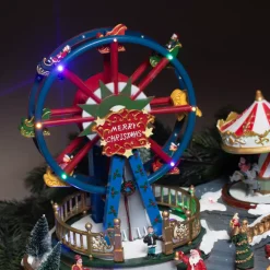 Villaggio di Natale luminoso e musicale Festa
