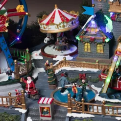 Villaggio di Natale luminoso e musicale Festa
