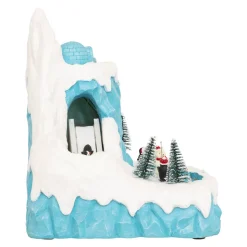 Villaggio di Natale musicale e animato (H26 cm) Banchisa dei pinguini