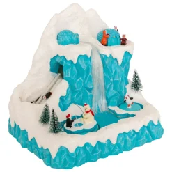 Villaggio di Natale musicale e animato (H26 cm) Banchisa dei pinguini