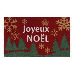 Zerbino di Natale cocco (45 x 75 cm) Joyeux Noël Rosso e verde